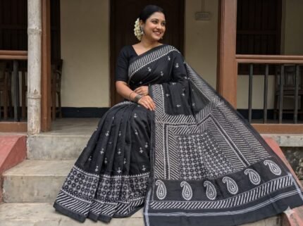 Gujarati Kantha Stitch Saree